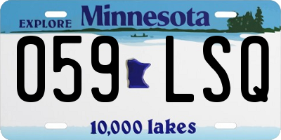 MN license plate 059LSQ