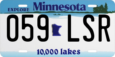 MN license plate 059LSR