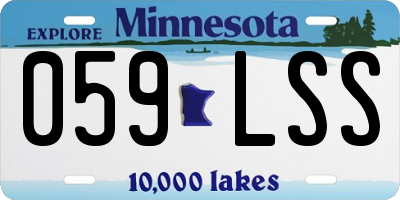 MN license plate 059LSS