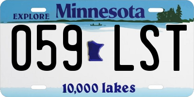 MN license plate 059LST