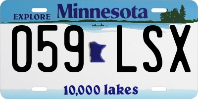 MN license plate 059LSX
