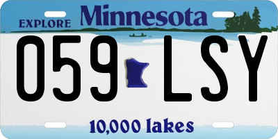 MN license plate 059LSY