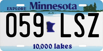 MN license plate 059LSZ