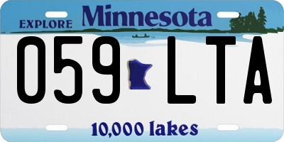 MN license plate 059LTA
