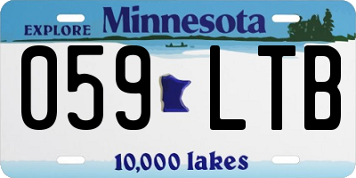 MN license plate 059LTB