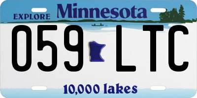 MN license plate 059LTC