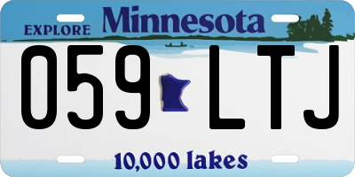 MN license plate 059LTJ