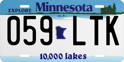 MN license plate 059LTK