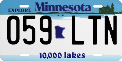 MN license plate 059LTN
