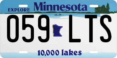 MN license plate 059LTS