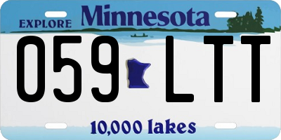 MN license plate 059LTT