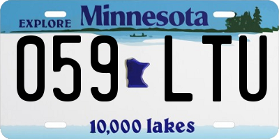 MN license plate 059LTU