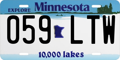 MN license plate 059LTW