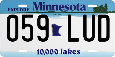 MN license plate 059LUD