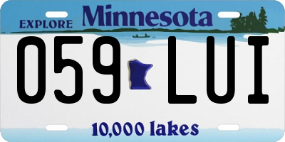 MN license plate 059LUI