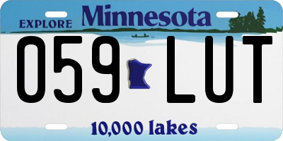 MN license plate 059LUT