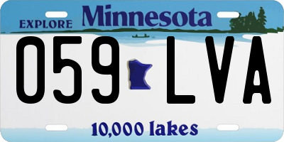 MN license plate 059LVA