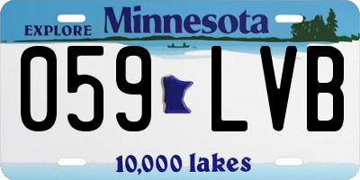 MN license plate 059LVB