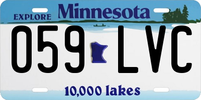 MN license plate 059LVC