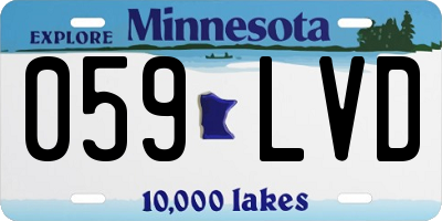 MN license plate 059LVD