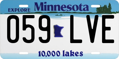 MN license plate 059LVE
