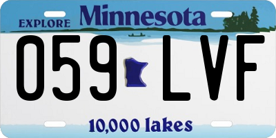 MN license plate 059LVF