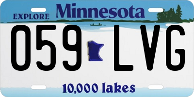 MN license plate 059LVG