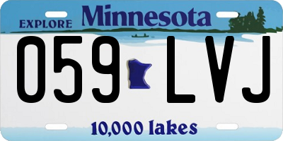 MN license plate 059LVJ