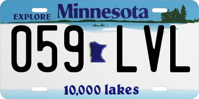 MN license plate 059LVL
