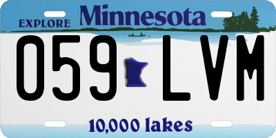 MN license plate 059LVM