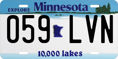 MN license plate 059LVN