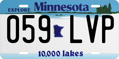 MN license plate 059LVP