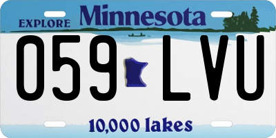 MN license plate 059LVU
