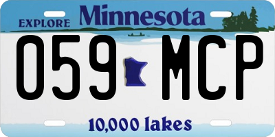 MN license plate 059MCP