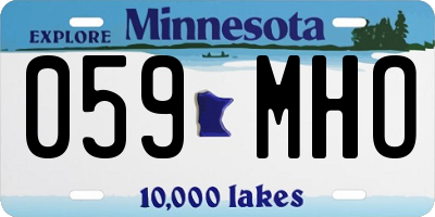 MN license plate 059MHO