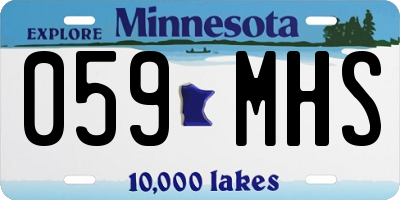 MN license plate 059MHS