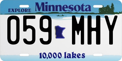 MN license plate 059MHY