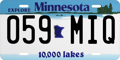 MN license plate 059MIQ
