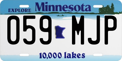 MN license plate 059MJP