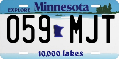 MN license plate 059MJT