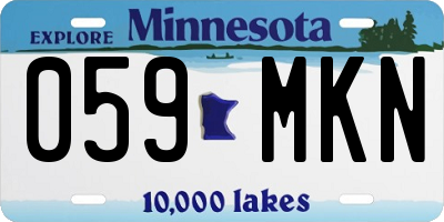MN license plate 059MKN