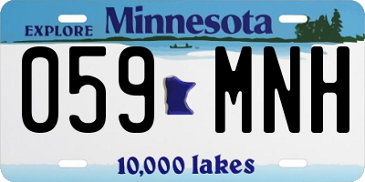 MN license plate 059MNH