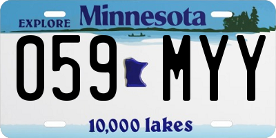 MN license plate 059MYY