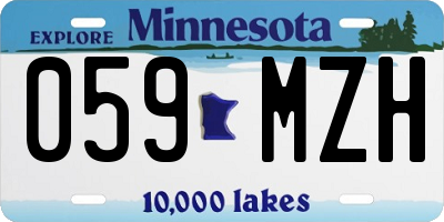 MN license plate 059MZH