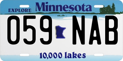MN license plate 059NAB