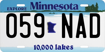 MN license plate 059NAD