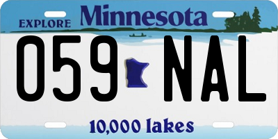MN license plate 059NAL