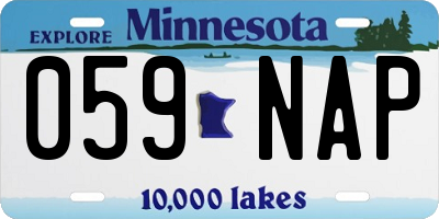 MN license plate 059NAP