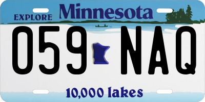 MN license plate 059NAQ