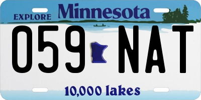 MN license plate 059NAT